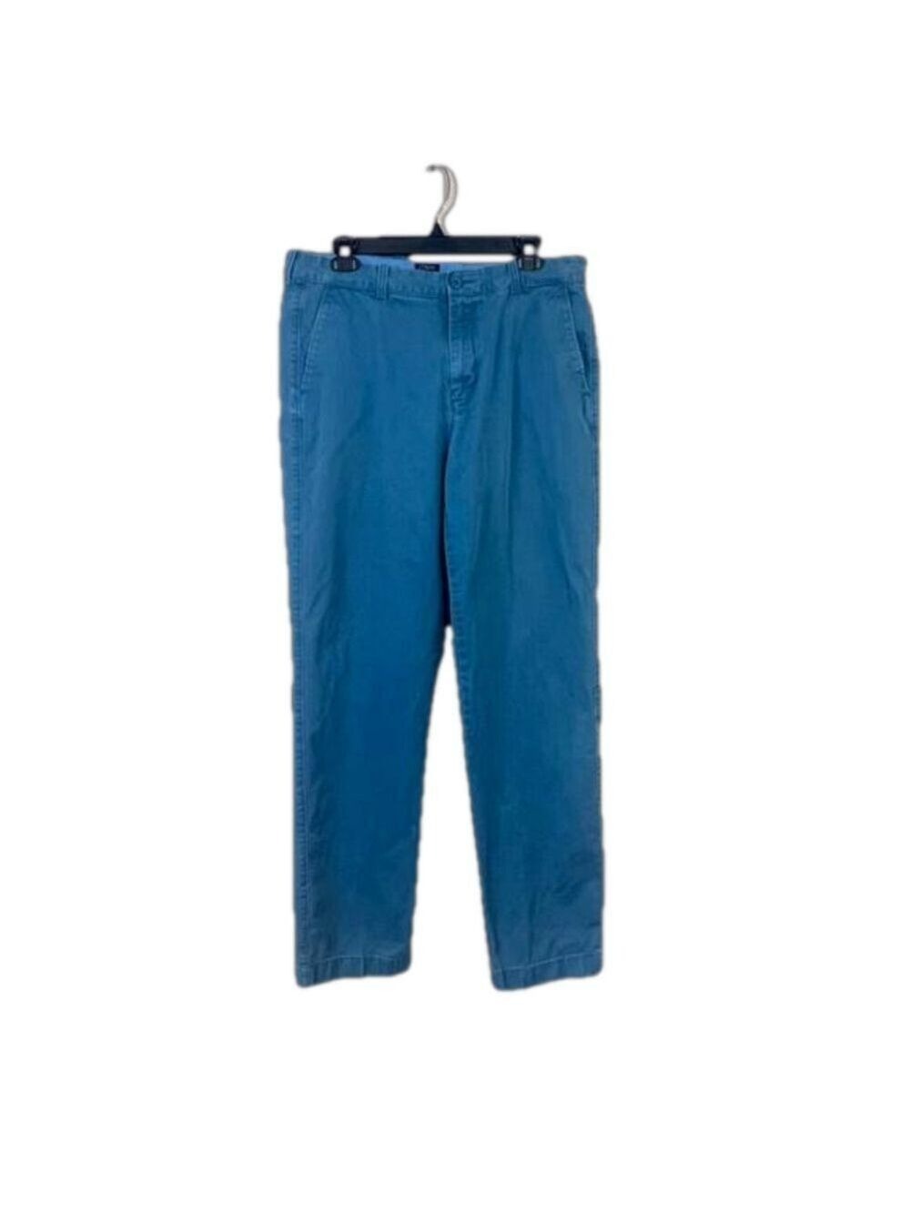 J Crew Bleecker Athletic Fit Men Chino Pants Blue 34x34 Flat Front Straight